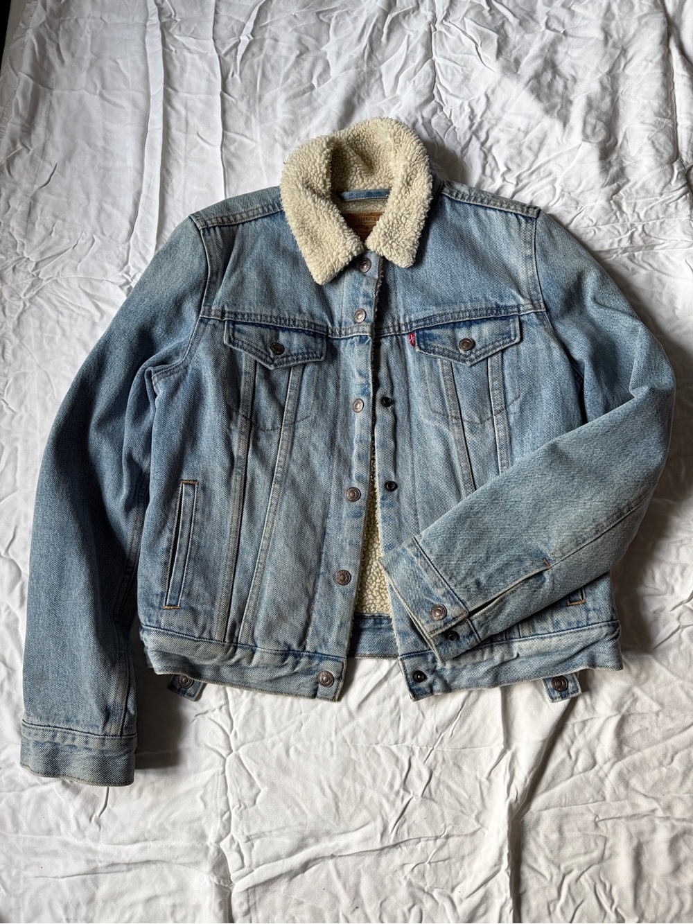 Levi's Light Blue Denim Sherpa Collar Jacket